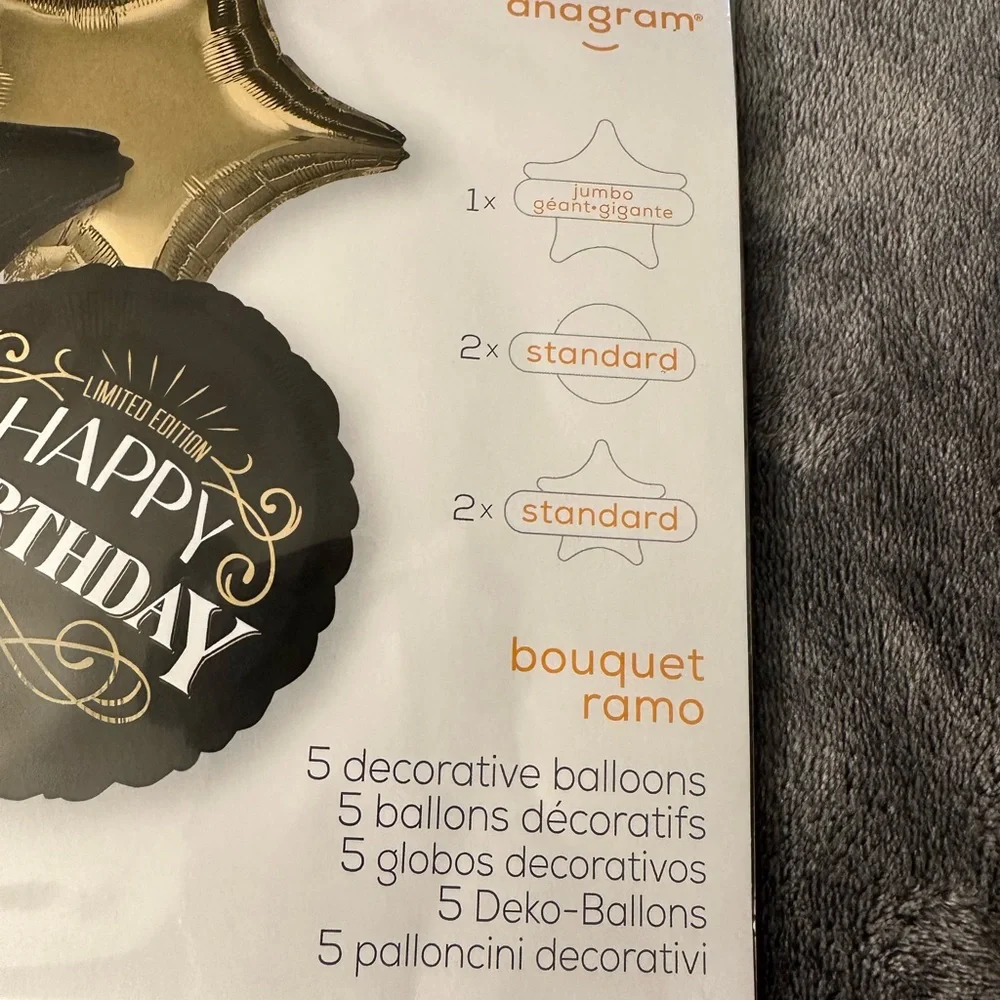 70th Birthday Party Balloons Black Gold Silver Decorations Foil Man Woman Jumbo